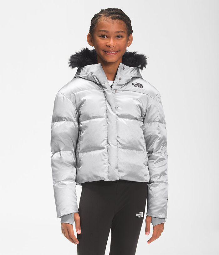 Chaqueta The North Face Niña Printed Dealio City - Colombia CQKNVT876 - Gris